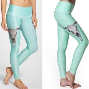 Teeki Green Antler Deer Printed Legging L
